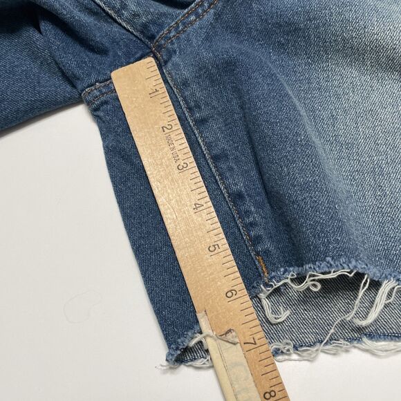 Blank NYC 18W Shorts Denim High Rise Womens Cutoffs Distressed Sustainable NWT - Picture 9 of 11